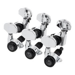 D'Addario PWAT-331L Auto-Trim Tuning Machines 3 + 3 Setup Chroom