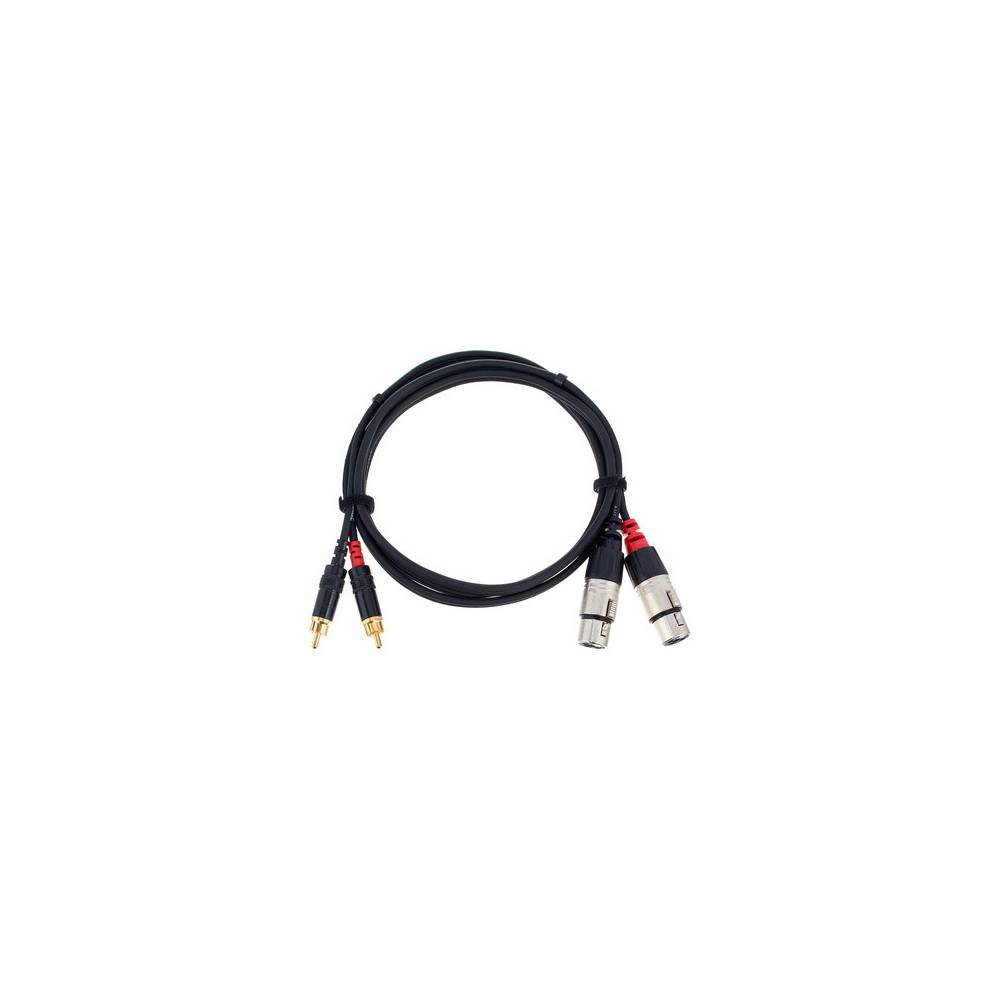 Cordial CFU1.5FC Intro verloopkabel 2x XLR female - 2x RCA male 1.5m