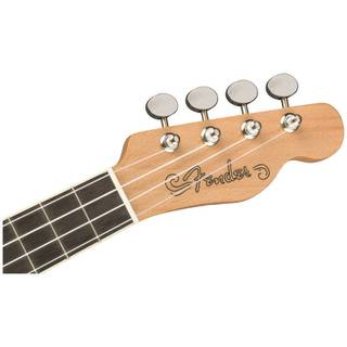 Fender Fullerton Tele Uke Black elektrisch-akoestische concert ukelele