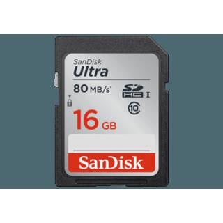 SanDisk Ultra 16GB SDHC UHS-I 80MB/s geheugenkaart