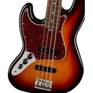 Fender American Professional II Jazz Bass LH 3-Tone Sunburst RW linkshandige elektrische basgitaar met koffer