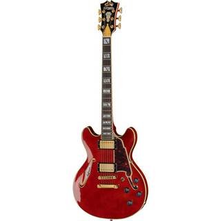 D'Angelico Excel Mini DC Viola semi-akoestische gitaar met koffer