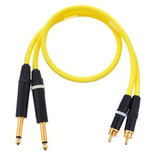 Cordial CEON DJ Plug RCA 0.6 Y 6.3 mm TS jack - RCA kabelset