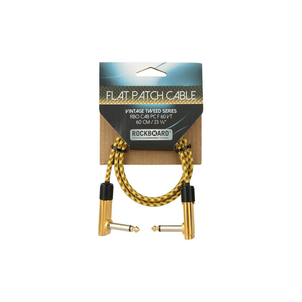 RockBoard Tweed Series Flat Patch Cable Vintage 60 cm