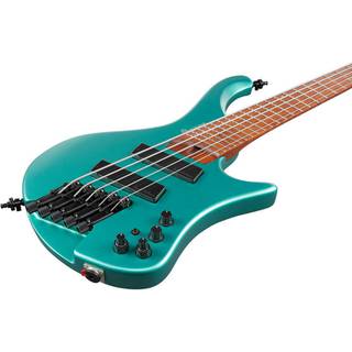 Ibanez EHB1005SMS Bass Workshop Emerald Green Metallic Matte 5-snarige headless elektrische basgitaar met gigbag