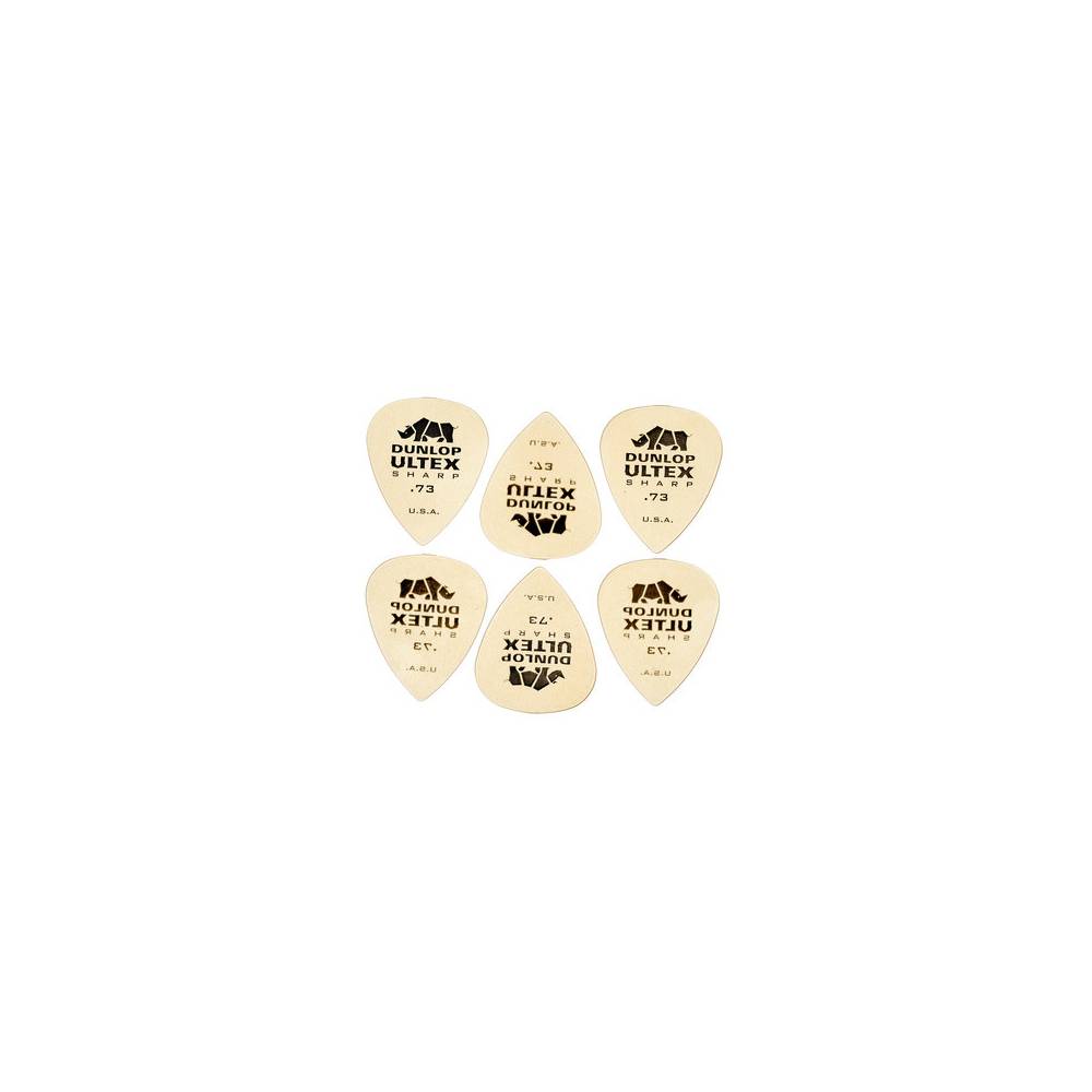 Dunlop 433P073 Ultex Sharp Pick 0.73 mm plectrumset (6 stuks)