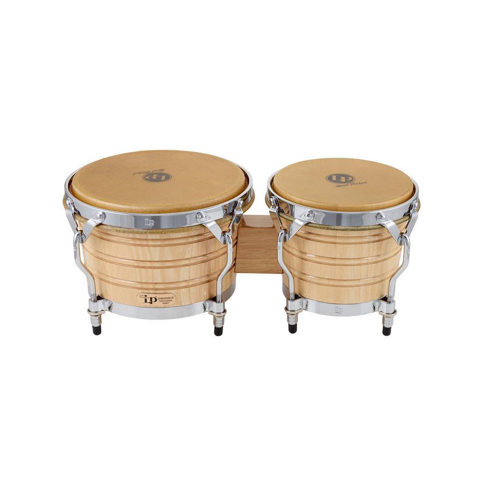 Latin Percussion LP201A3 Generation III Wood Bongos Chrome