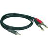 Klotz AY5-0600 2x jack 2p - 1x mini-jack 3p 6 meter verloopkabel