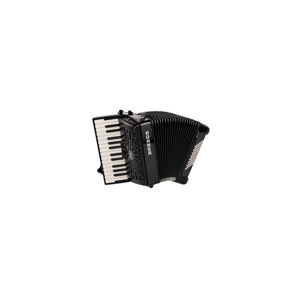 Hohner Bravo II 48 Zwart, Silent Key accordeon