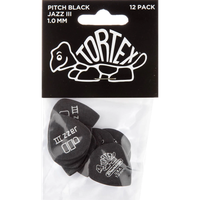Dunlop Tortex Pitch Black Jazz III 1.00mm 12-pack plectrumset zwart