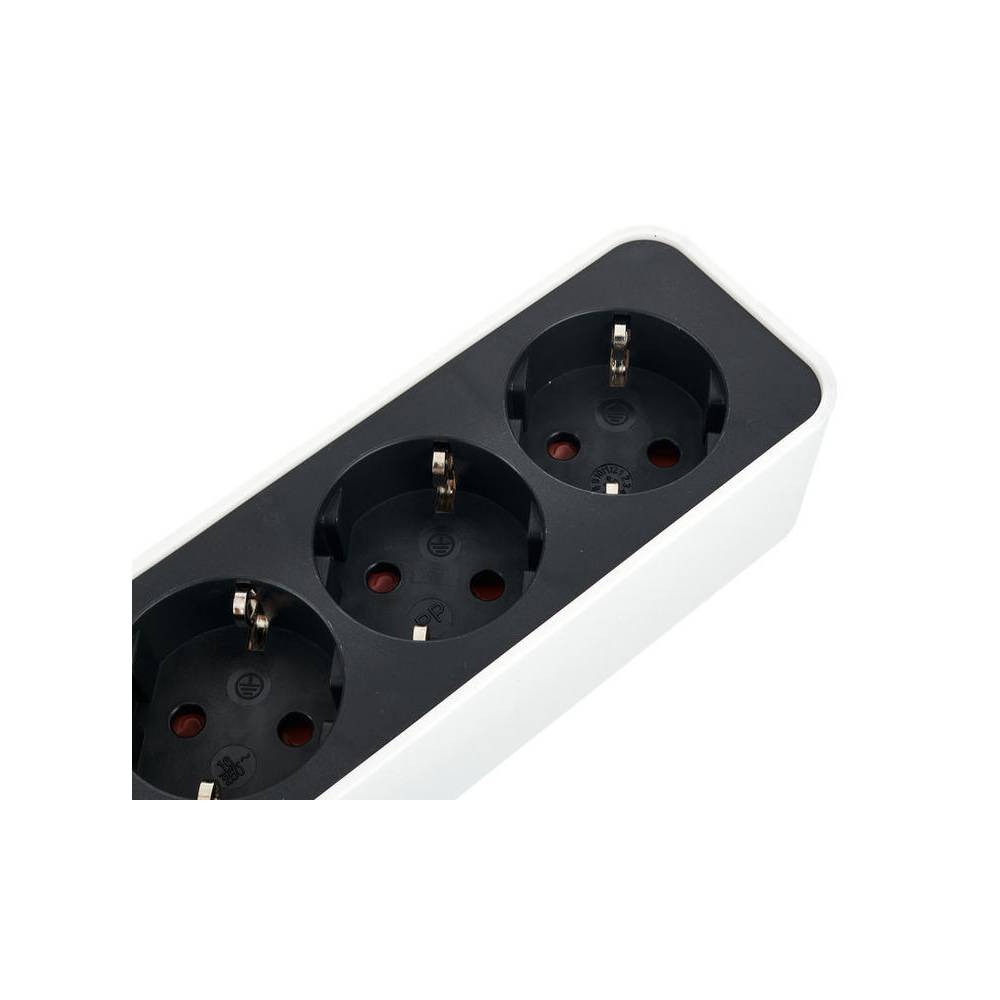 Brennenstuhl Ecolor 1153230020 3-voudige stekkerdoos met veiligheidsschakelaar 1.5m z/w