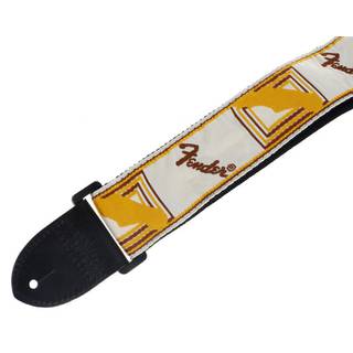 Fender Monogrammed Strap White Brown Yellow