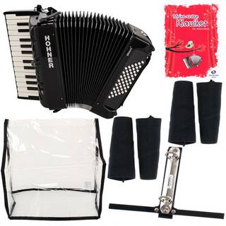 Hohner Bravo II 48 Zwart, Silent Key accordeon