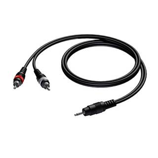 Procab CAB711 jack 3.5mm stereo - 2x RCA male 5.00 meter