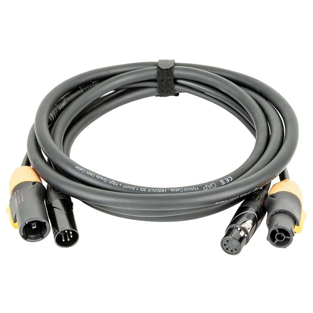 DAP FP23 Hybrid Cable 6 m DMX/stroomkabel Power Pro True & 5-pins XLR