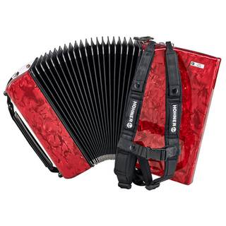 Hohner Bravo II 60 Rood, Silent Key accordeon