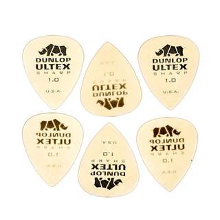 Dunlop 433P100 Ultex Sharp Pick 1.0 mm plectrumset (6 stuks)
