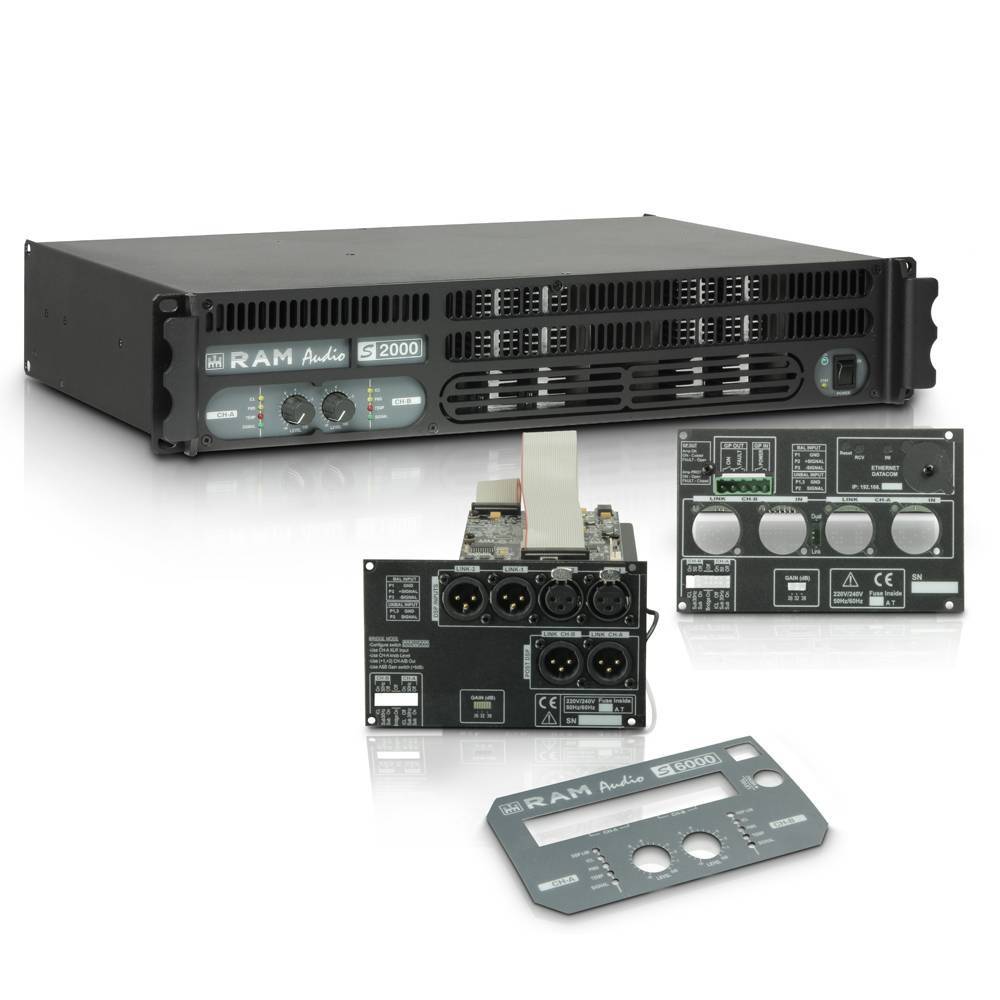 RAM Audio S2000 DSP GPIO Professionele versterker met DSP en GPIO-module