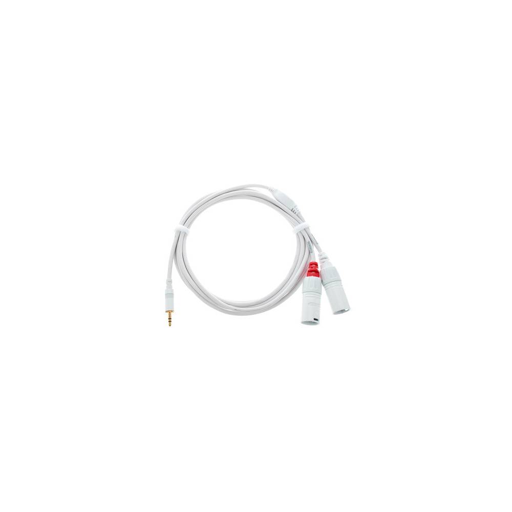 Cordial CFY1.5WMM-LONG-SNOW Intro verloopkabel 3.5mm TRS jack - 2x XLR 1.5m wit