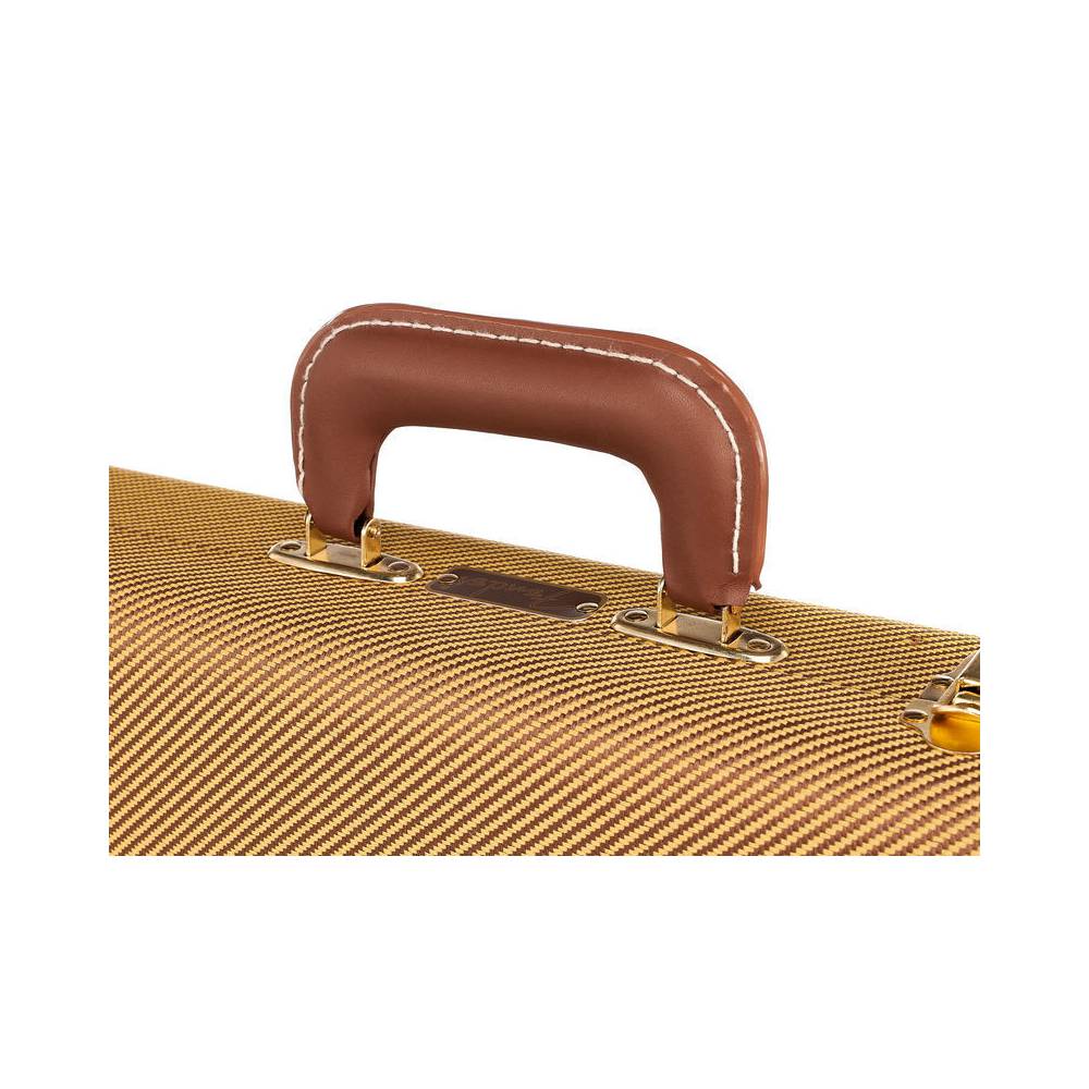 Fender G&G Deluxe Strat/Tele Hardshell Case Tweed Red Poodle Plush koffer voor Stratocaster en Telecaster
