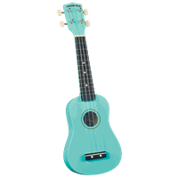 Diamond Head DU-116 Rainbow sopraan ukulele turquoise met gigbag