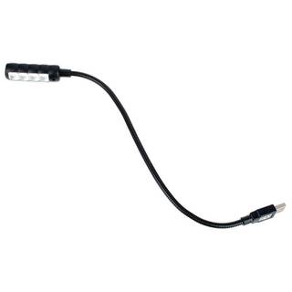 Adam Hall SLED 1 ULTRA USB C zwanenhals-lamp met USB-connector en 4 COB LED's