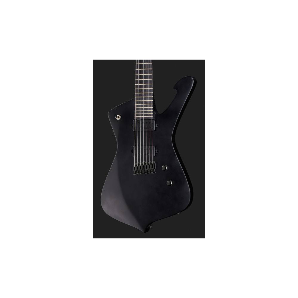 Ibanez Iron Label Iceman ICTB721-BKF Black Flat 7-snarige elektrische gitaar met gigbag