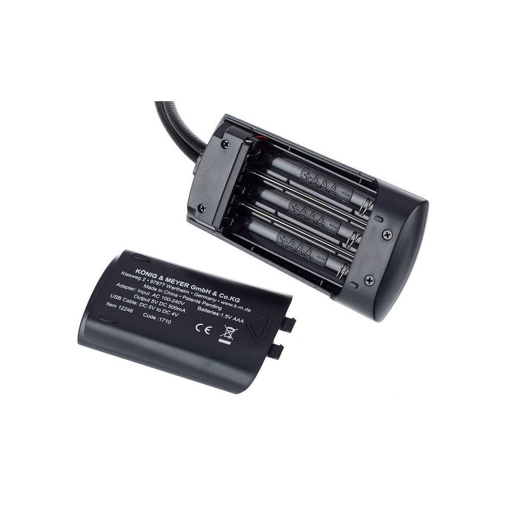 Konig & Meyer 12246 FlexLight lessenaarlamp met dubbele LED arm