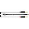 Cordial CFY6WPP Intro verloopkabel 3.5mm TRS jack-2x 6.3mm TS jack 6m zwart
