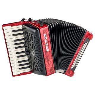 Hohner Bravo II 60 Rood, Silent Key accordeon