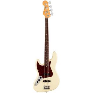 Fender American Professional II Jazz Bass LH Olympic White RW linkshandige elektrische basgitaar met koffer