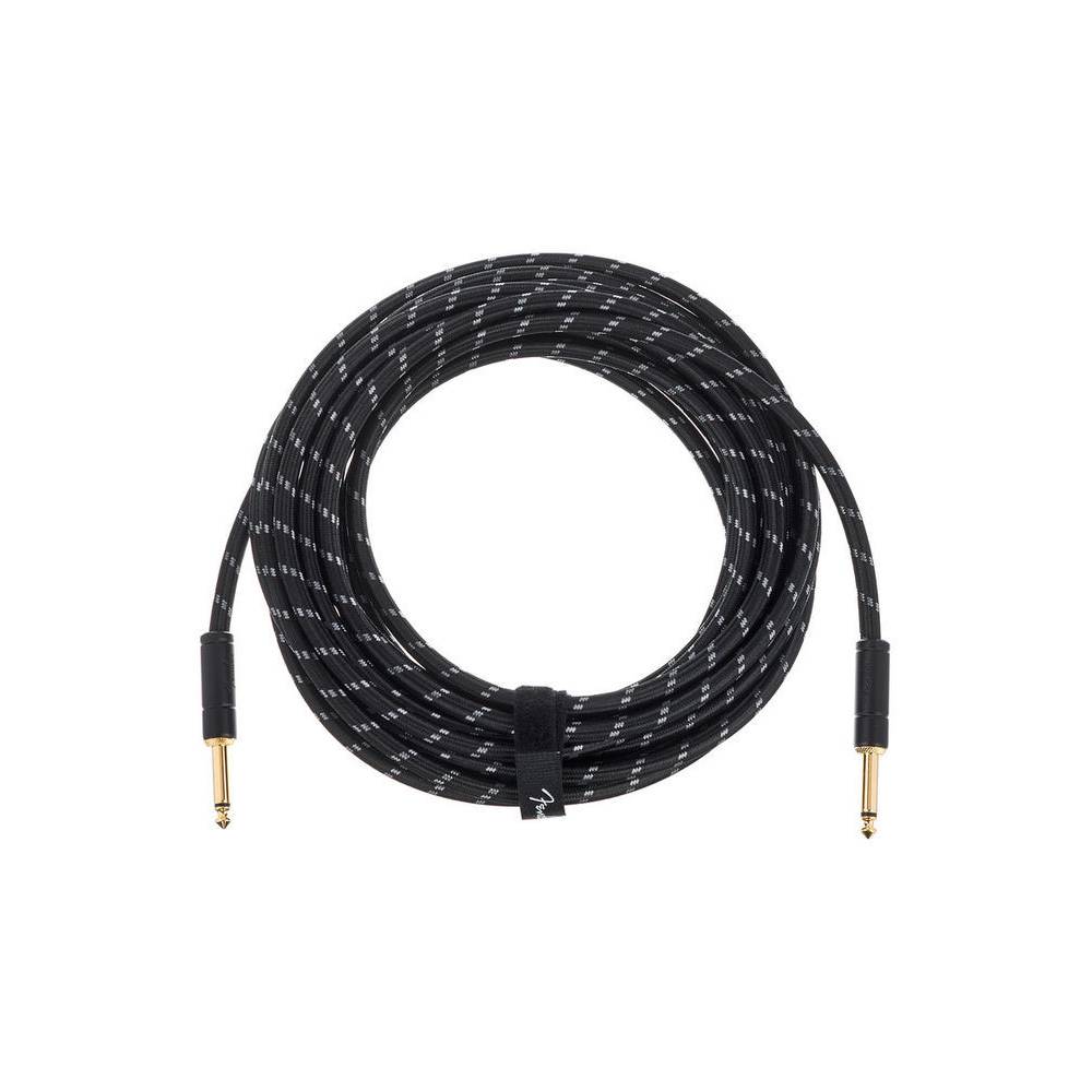 Fender Deluxe Cables instrumentkabel 7.5m zwart tweed recht