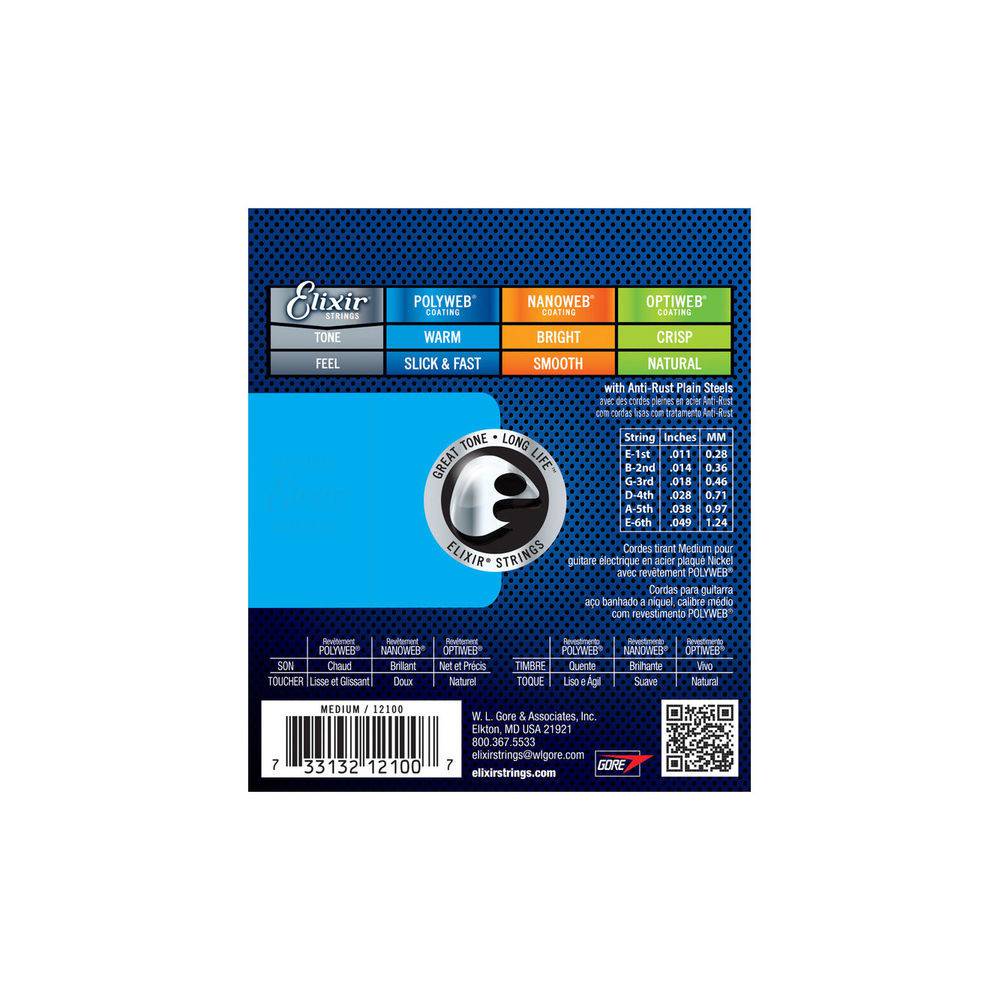 Elixir 12100 Electric NPS Polyweb Medium 11-49 snarenset