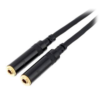 Cordial CFY0.3VYY Intro verloopkabel jack 6.3 TRS male-2x 3.5 TRS female 0.3m