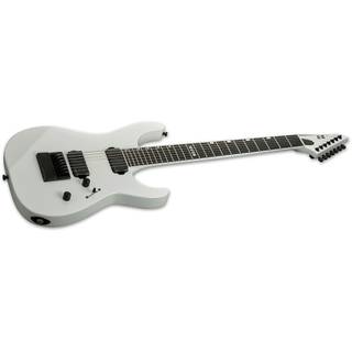ESP E-II M-II 7B Baritone EverTune Pearl White 7-snarige elektrische gitaar met koffer