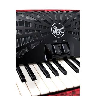 Hohner Bravo II 48 Rood, Silent Key accordeon