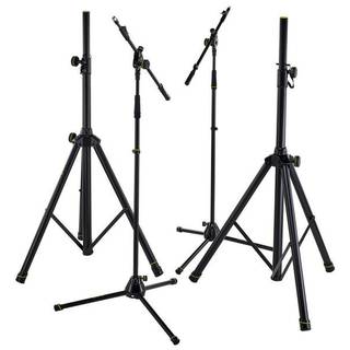 Gravity SSMSSET1 set met 2 speaker- 2 microfoonstatieven en tas