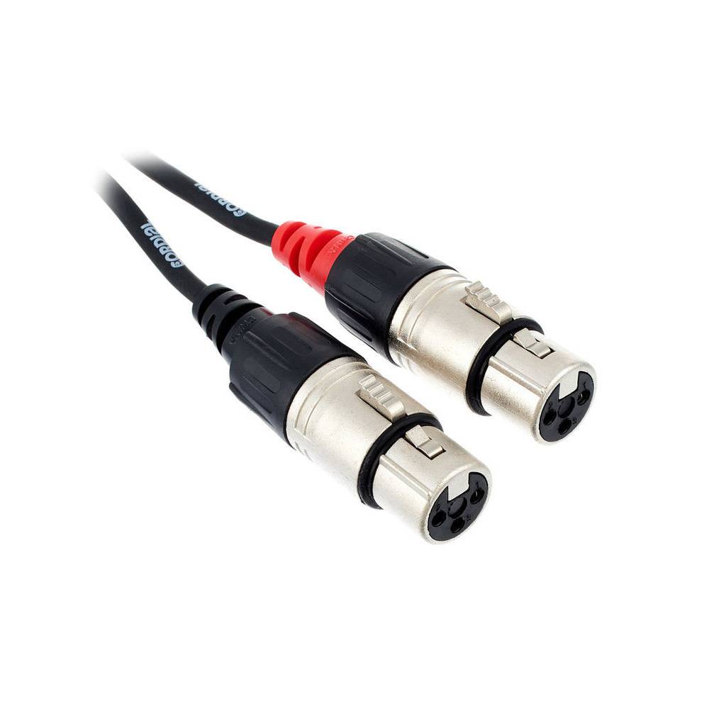 Cordial CFU3FC Intro verloopkabel 2x XLR female - 2x RCA 3m