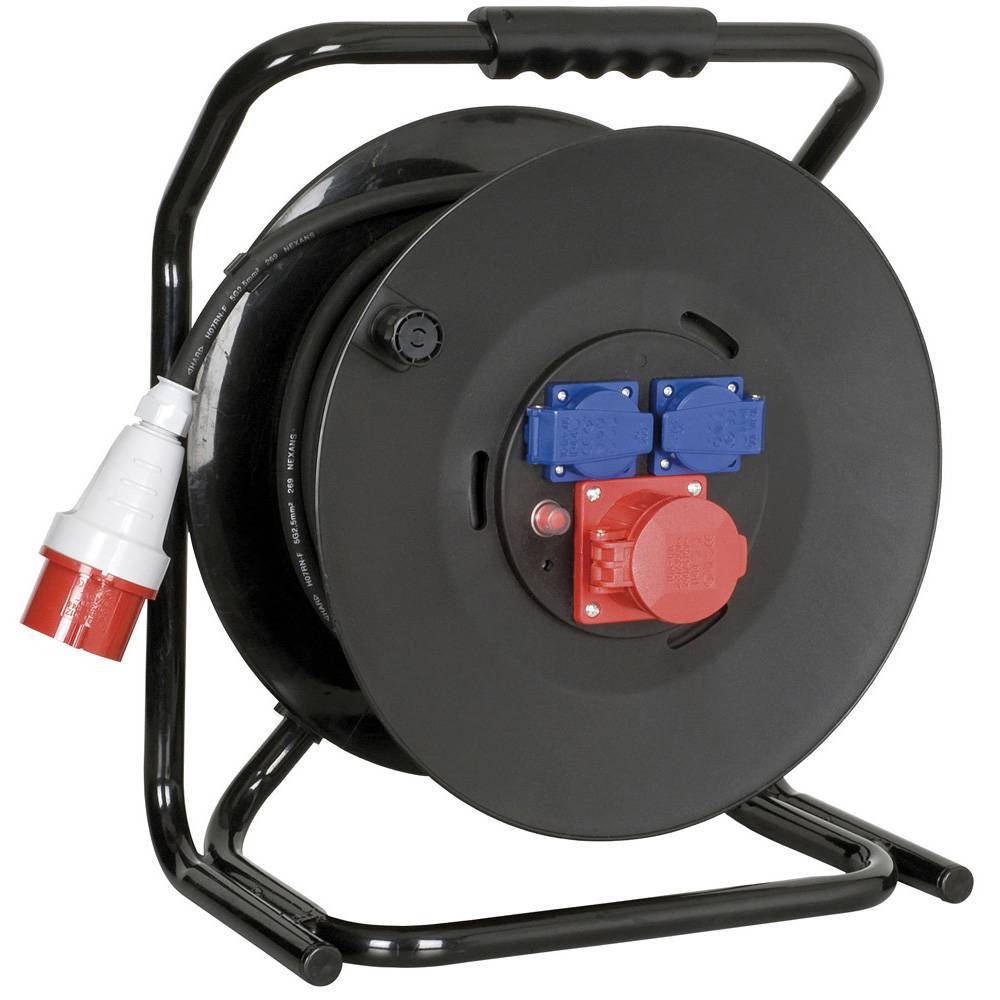 Showtec Krachtkabelhaspel met 25m 5x2,5mm