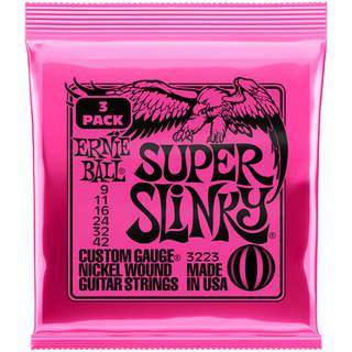 Ernie Ball 3223 Super Slinky Nickel Wound 3-Pack
