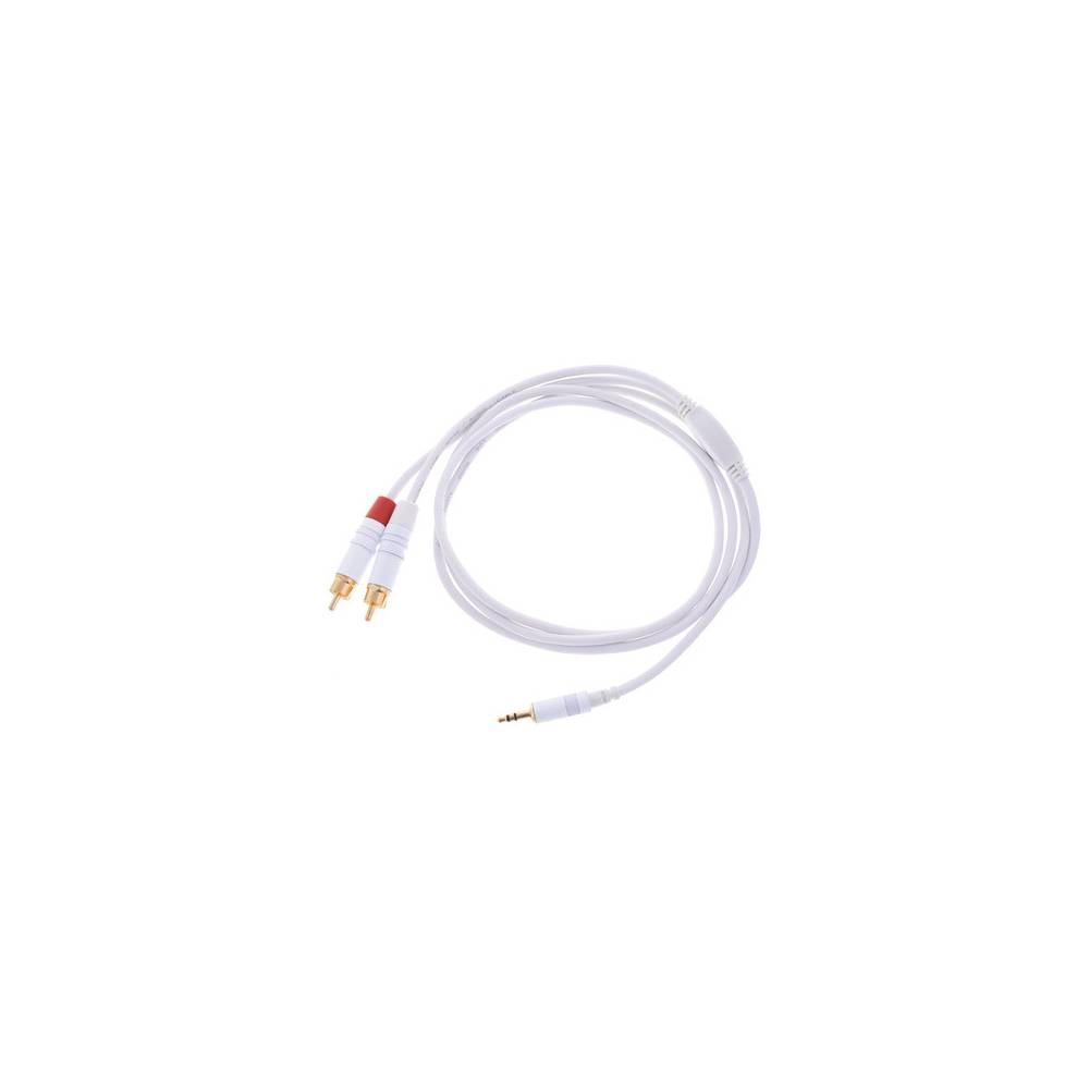 Cordial CFY1.5WCC-SNOW Intro verloopkabel 3.5mm TRS jack - 2x RCA 1.5m wit
