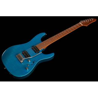 Ibanez Prestige Martin Miller Signature MM1-TAB Transparent Aqua Blue elektrische gitaar met koffer