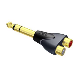Procab CLP210 Classic 6.3mm jack male - 2x RCA female adapter