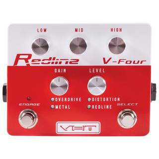 VHT AV-RL-V4 Redline V-Four overdrive / distortion effectpedaal met vier gain modi
