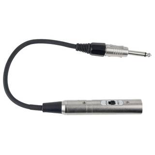 DAP FLA02 Transformator adapter Jack male naar XLR male met schakelaar