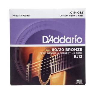 D'Addario EJ13 snarenset voor akoestische western gitaar