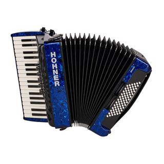 Hohner Bravo III 72 Blauw, Silent Key accordeon