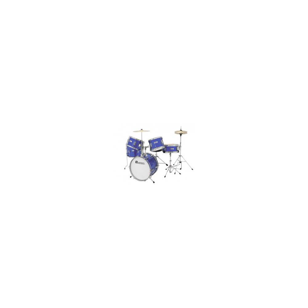 Dimavery JDS-305 compleet 5-delig kinderdrumstel blauw