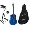 LaPaz 002 BL klassieke gitaar 4/4-formaat blauw + accessoires