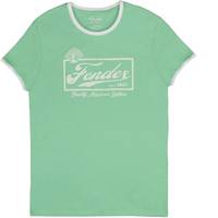 Fender Beer Label Men's Ringer Tee Green/White T-shirt XXL